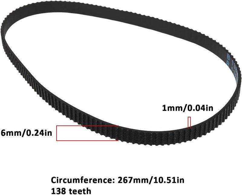Briny River Printer Drive Belt 20006 79866M Compatible with Zebra 203dpi ZT410 ZM400 S4M Z4M Thermal Label Printer - Image 4
